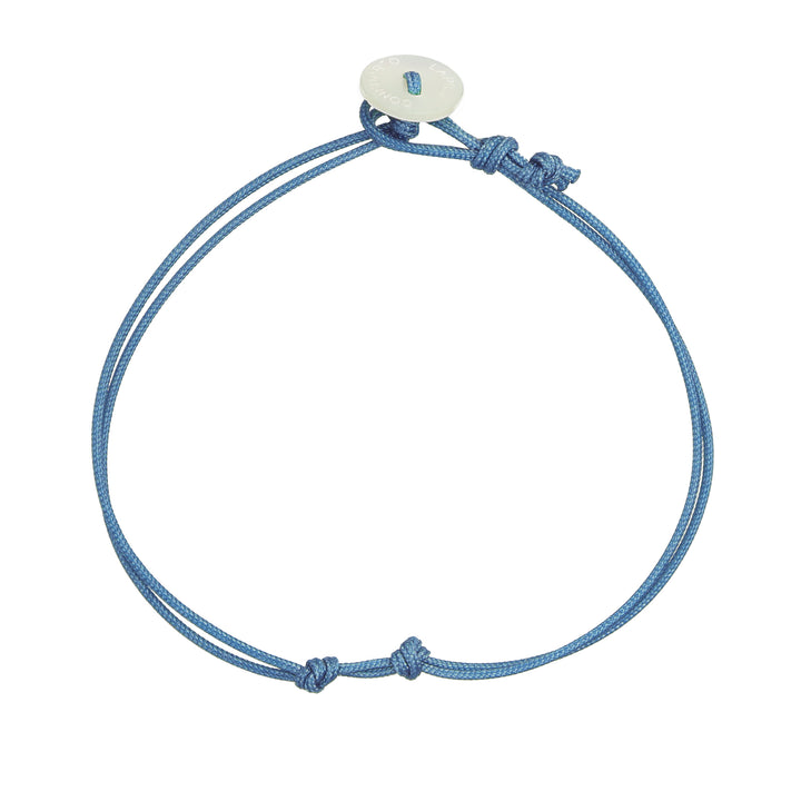 Bracciale cordino nautico personalizzabile con 1 charm in argento 925‰ dorato