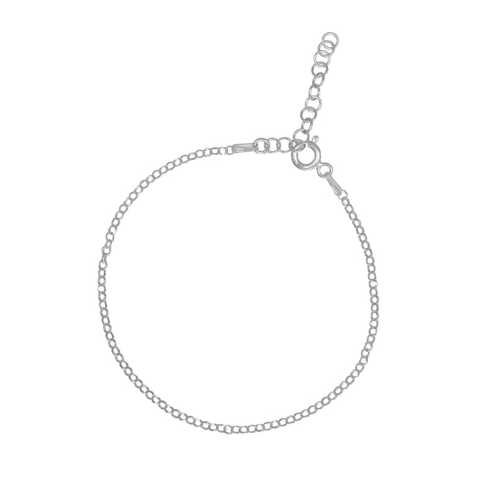 Bracciale rolò in argento 925‰ rodiato personalizzabile fino a 10 charm