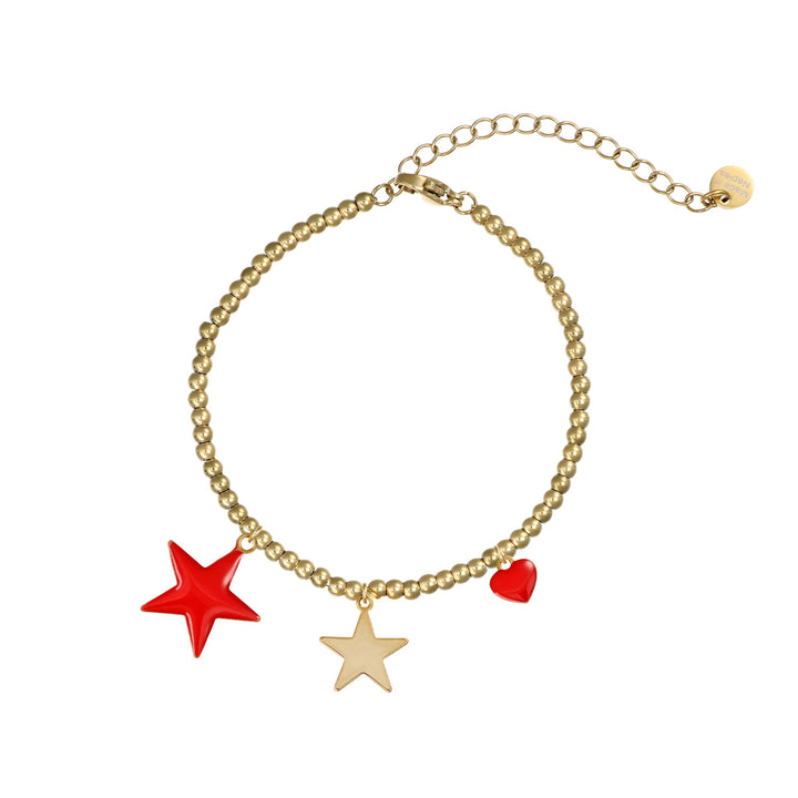 Bracciale Natale con pallini personalizzabile fino a 3 charm