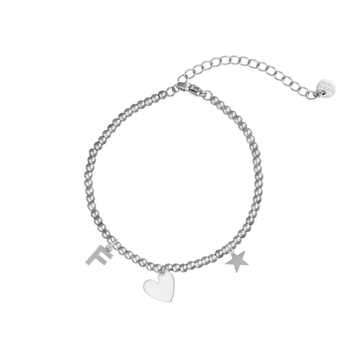 Bracciale Natale con pallini personalizzabile fino a 3 charm