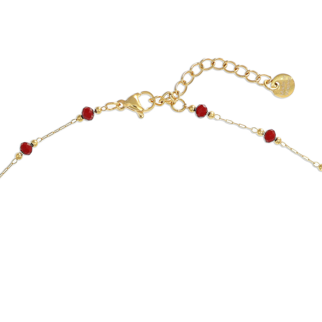 Collana Natale in acciaio dorato personalizzabile fino a 5 charm