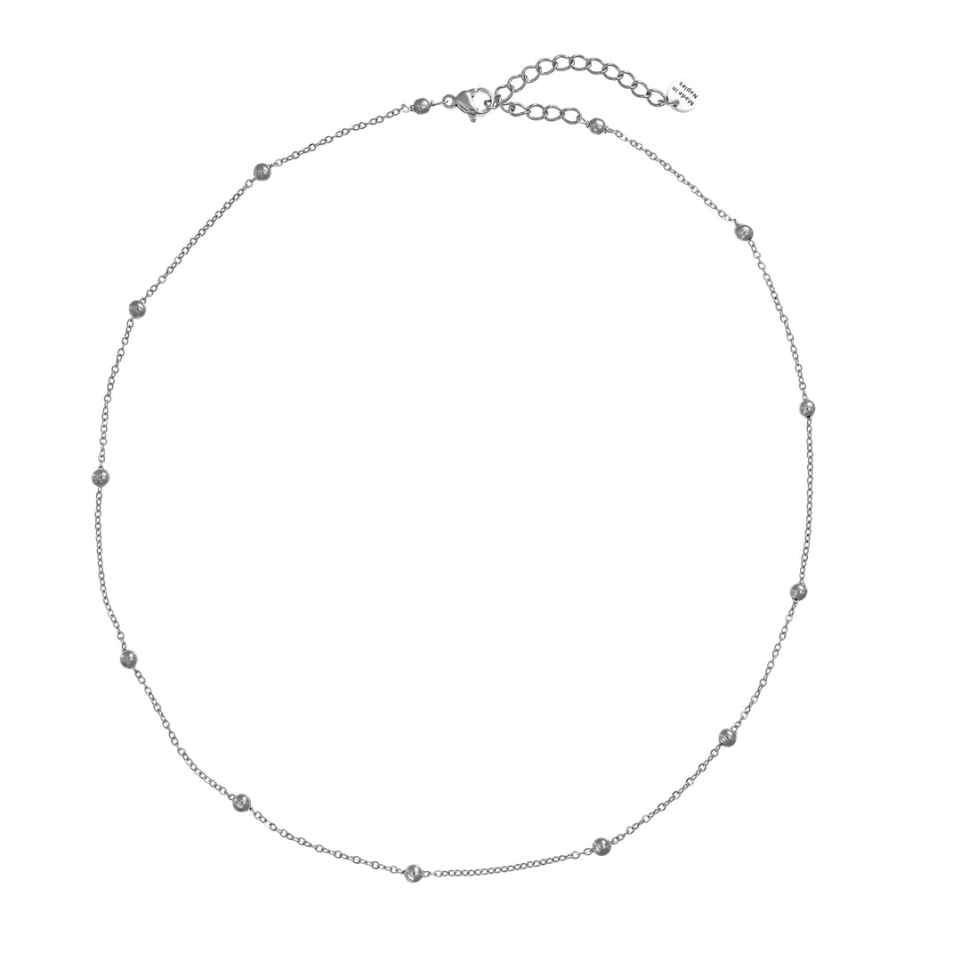 Collana Natale in acciaio rodiato personalizzabile fino a 5 charm