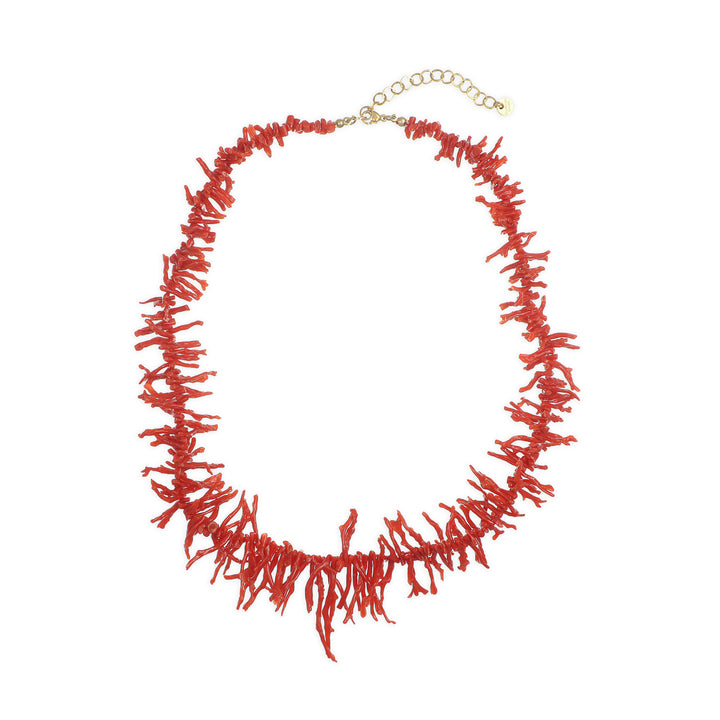Collana frange di corallo rosso mediterraneo