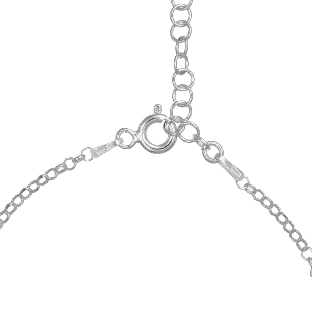 Bracciale rolò in argento 925‰ rodiato personalizzabile fino a 10 charm