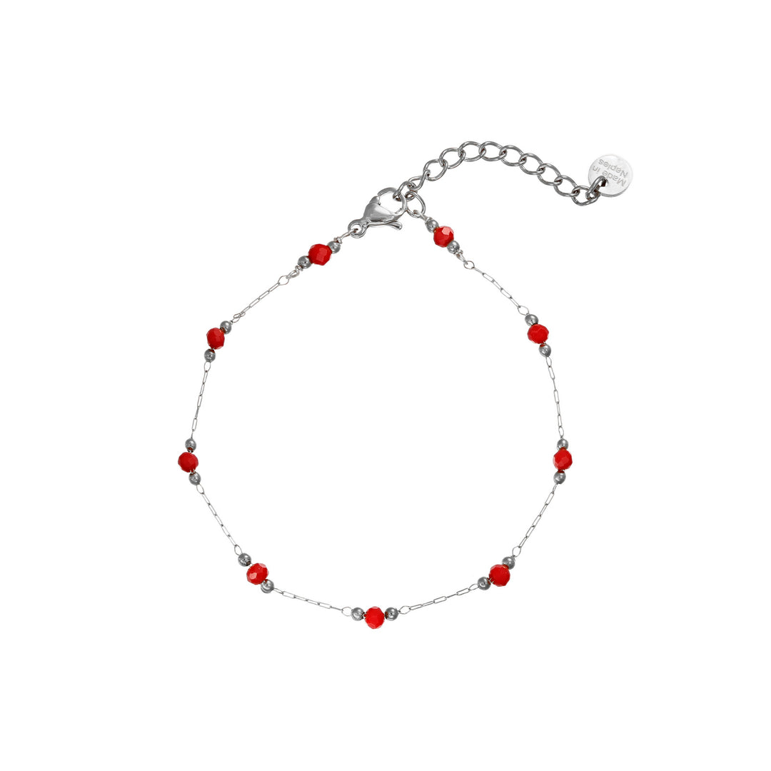 Bracciale Natale in acciaio rodiato personalizzabile fino a 5 charm