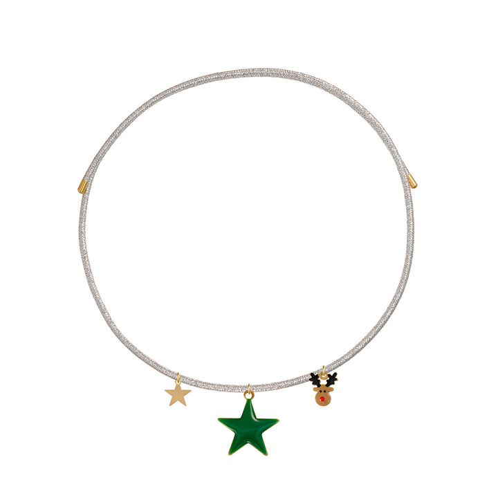 Collana Natale cordino magnetico personalizzabile fino a 3 charm
