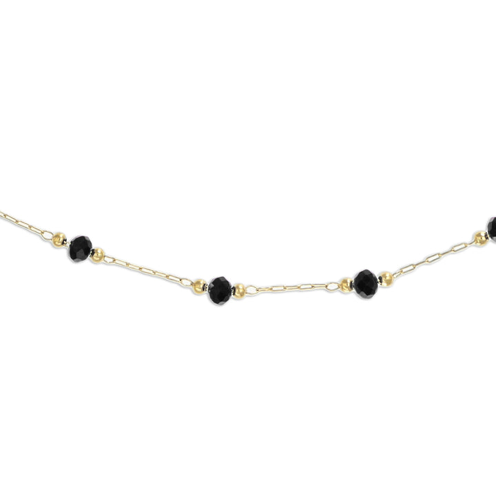 Collana con cristalli in acciaio dorato personalizzabile fino a 5 charm