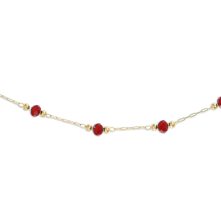 Collana con cristalli in acciaio dorato personalizzabile fino a 5 charm