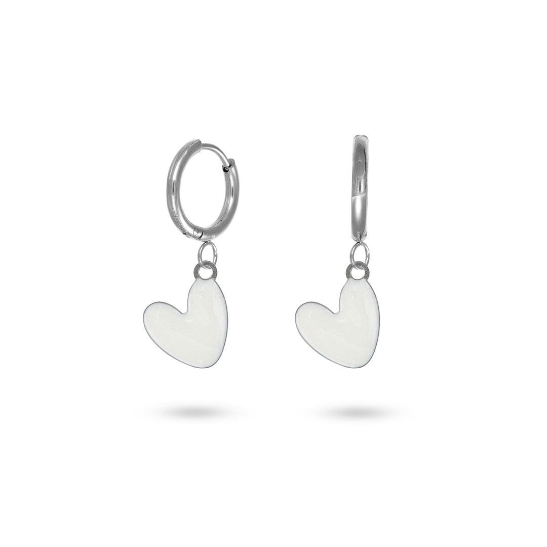 Cerchi con cuore bianco in acciaio