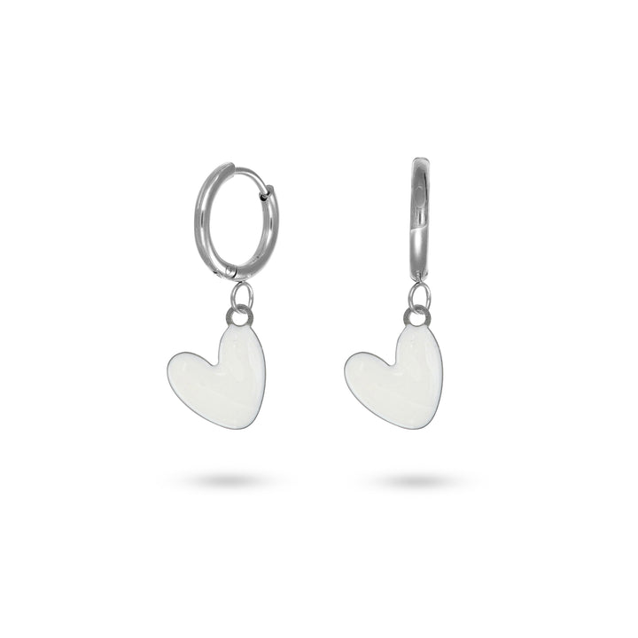 Cerchi con cuore bianco in acciaio