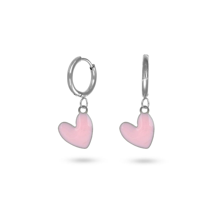 Cerchi con cuore rosa in acciaio