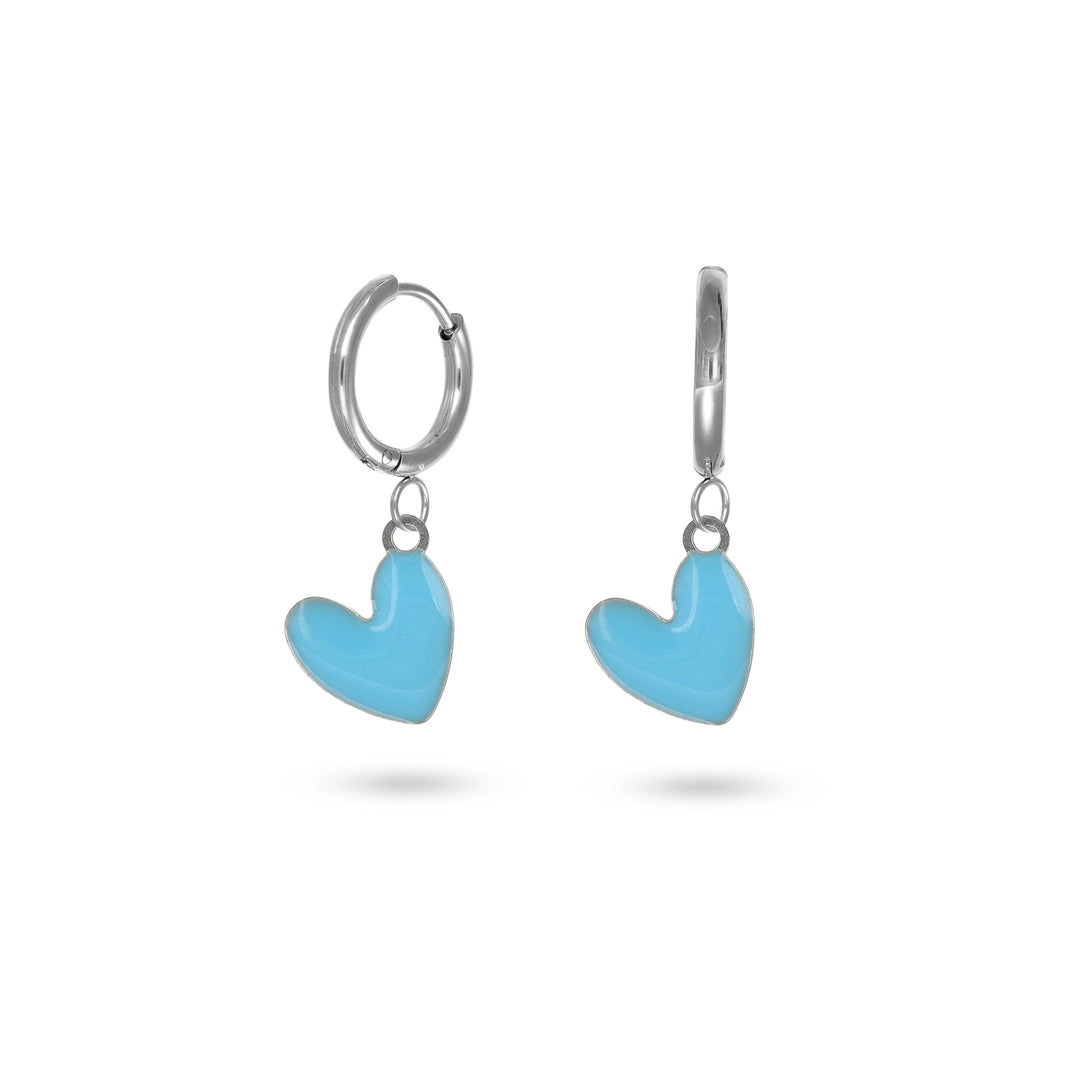 Cerchi con cuore azzurro in acciaio